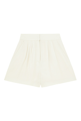 High-Rise Pleated Shorts